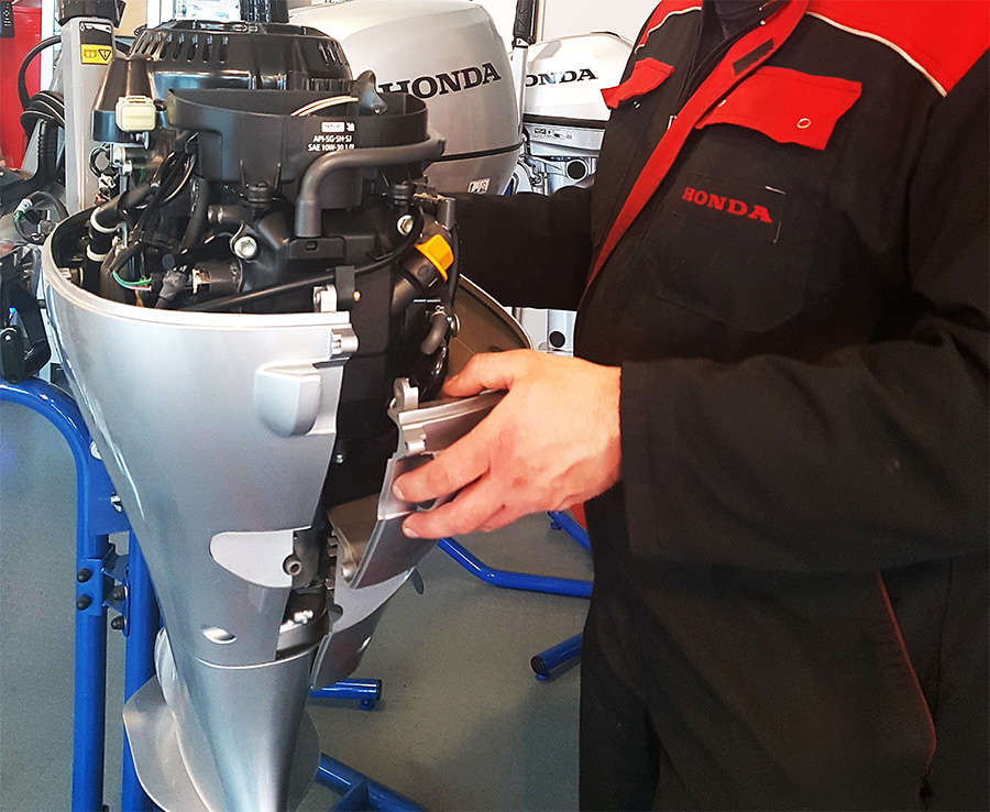 Przygotowanie silnika zaburtowego Honda do sezonu Serwis silnika zaburtowego Honda Marine przed sezonem motorowodnym